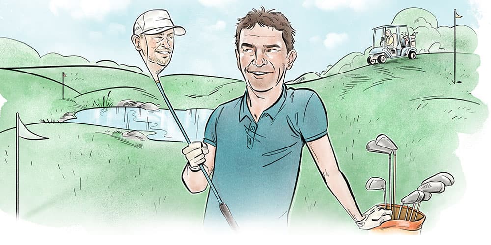 Illustration Jeff Winther golfspiller driver